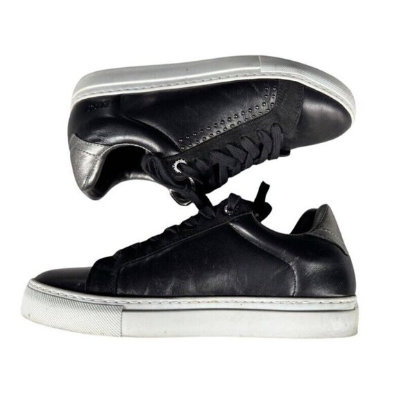 Zadig & Voltaire Women's Sz 37 (6.5) ZV1747 Black Leather Studded Sneakers - Picture 10 of 12